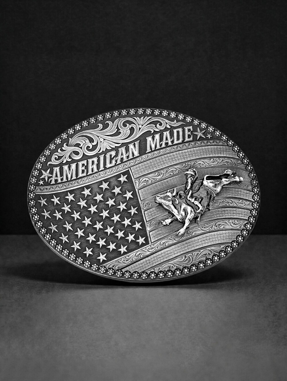 Montana Silversmiths American Made Tradition Bull Rider Buckle Retail $160 - New
